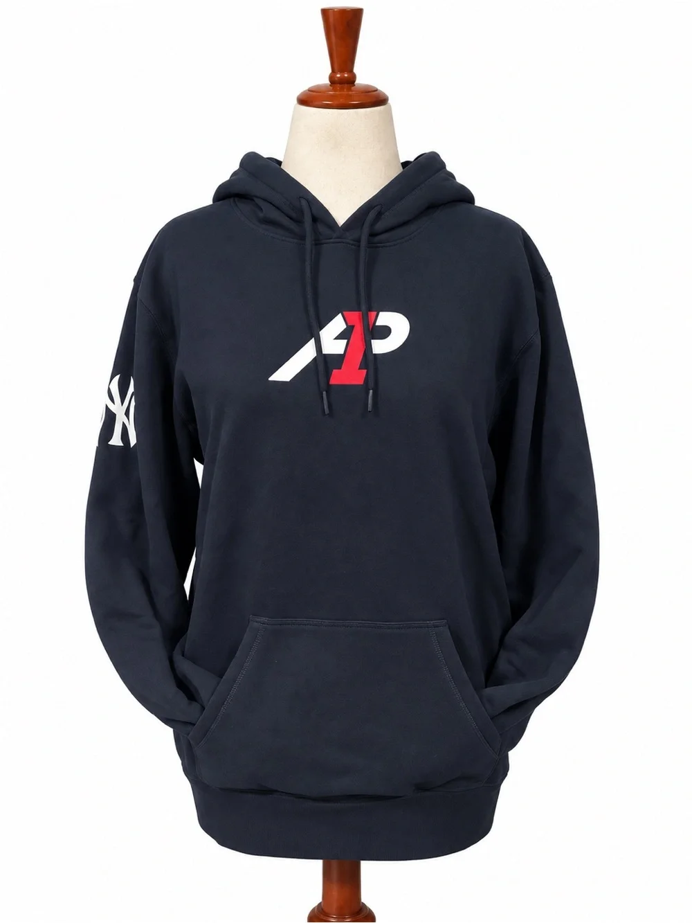 New Era New York Yankees Navy Pullover Hoodie with White and Red Logo